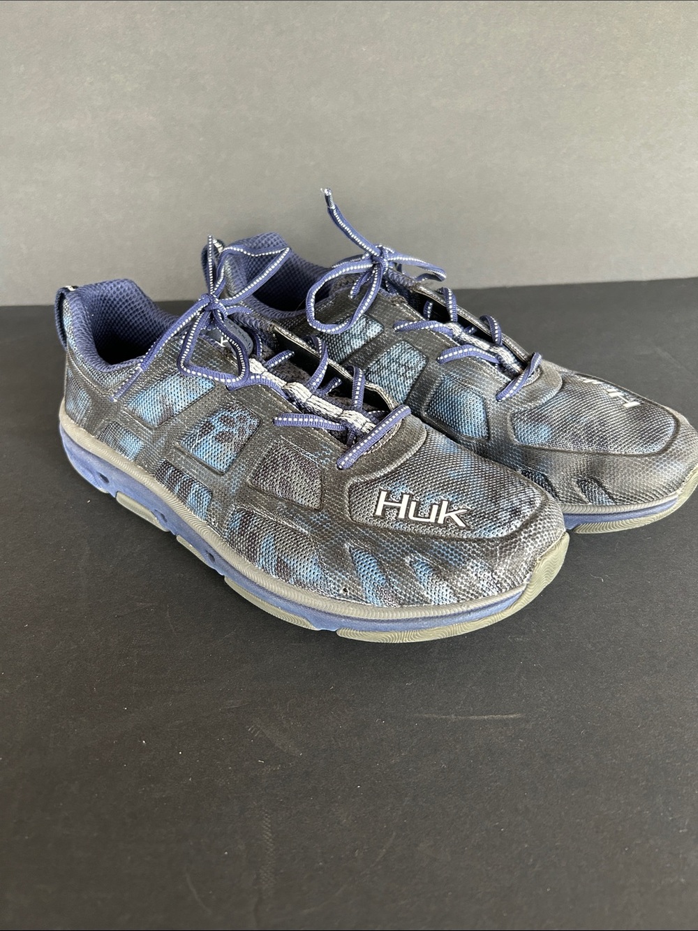Huk Blue and Gray Athletic Sneakers